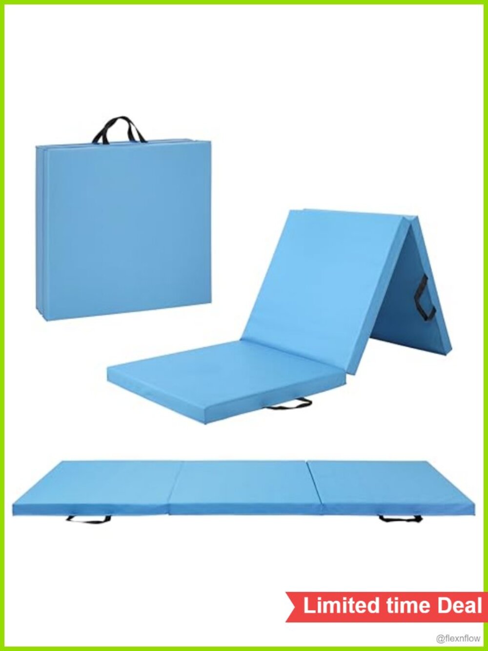 CAP Folding Exercise Mat 2" Thick Anti-Tear for Gymnastics Home Workouts